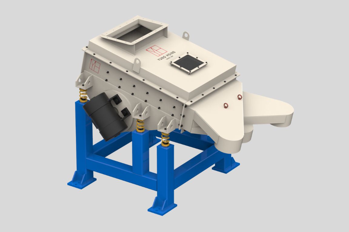 Rectangular vibrating screen machine
